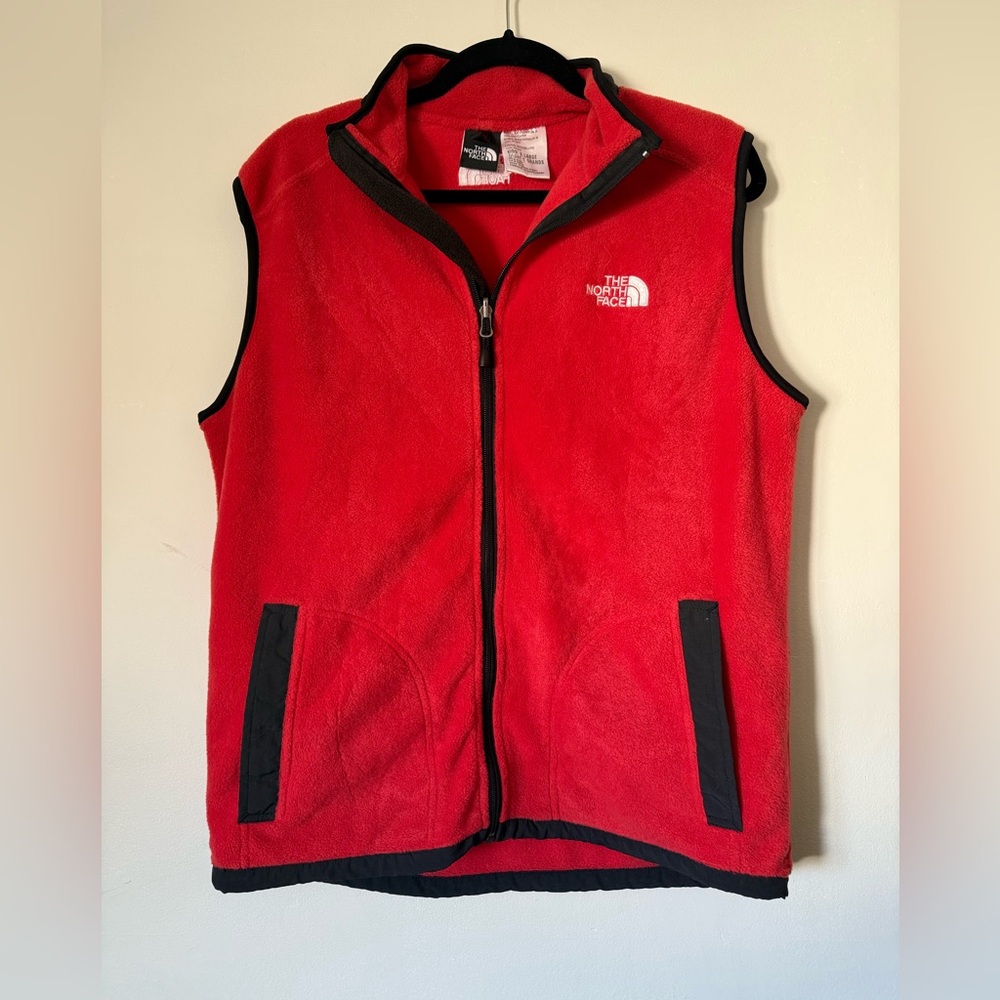 The North Face Teens’ Red Fleece Vest size XL